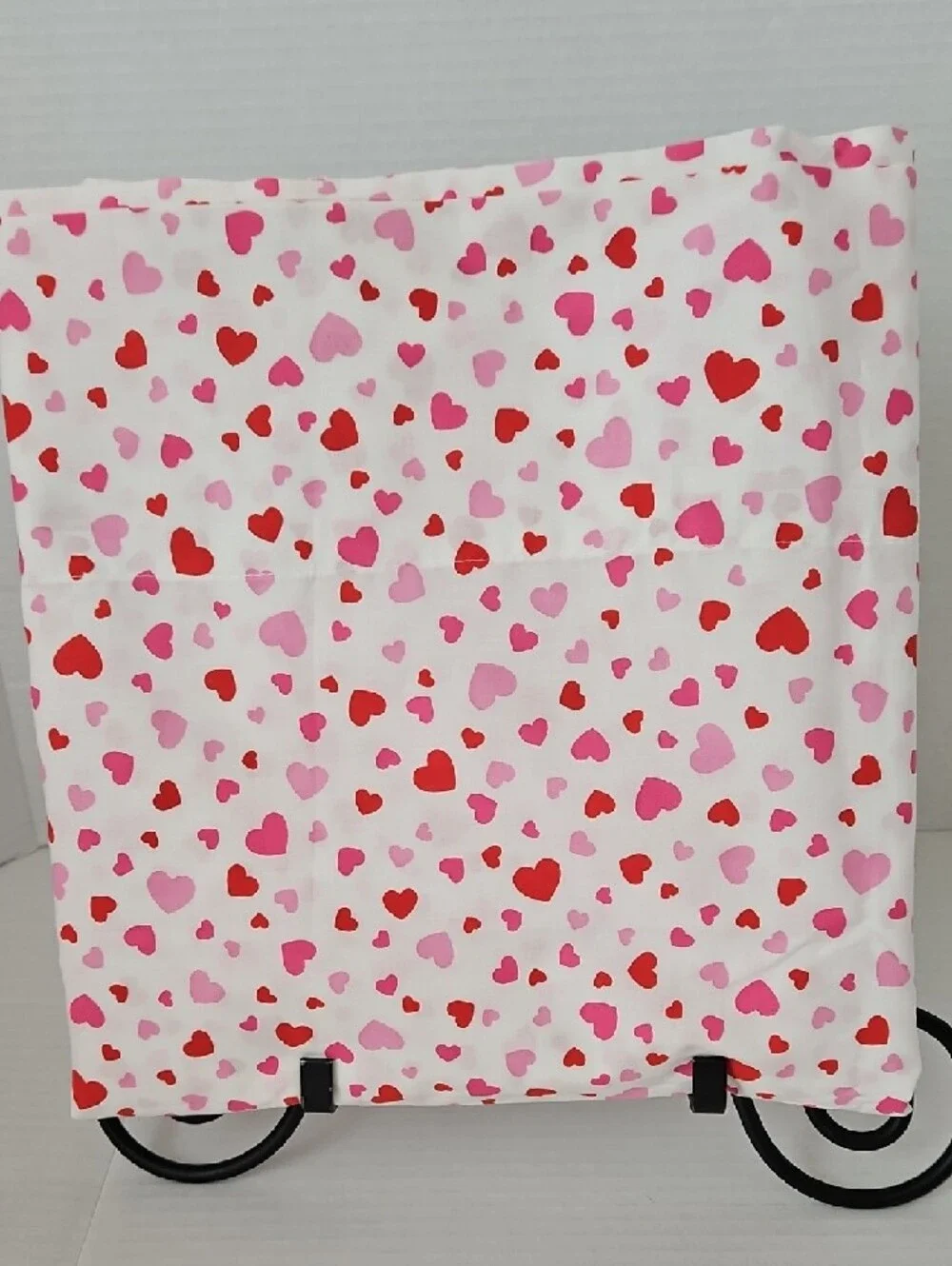 Kate Spade Pink Red Hearts Print cotton Twin Flat Sheet 1 Standard Pillowcase